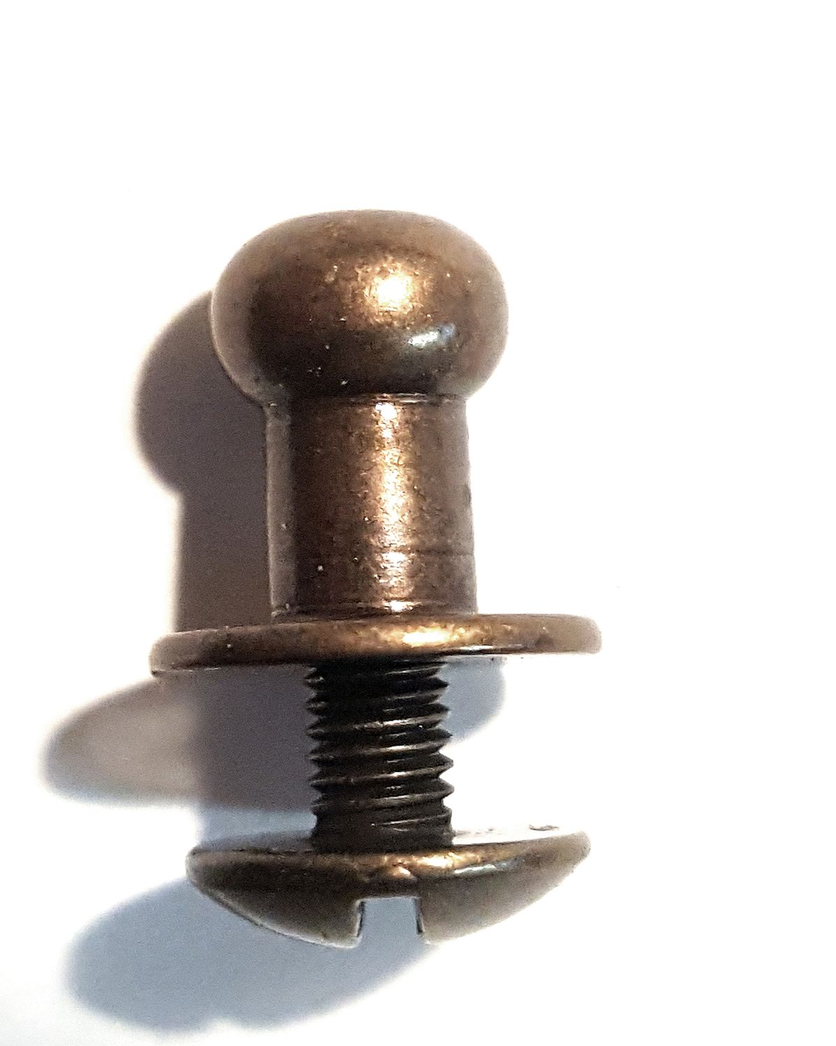 Knopik metalowy stare złoto 6 mm 5 szt