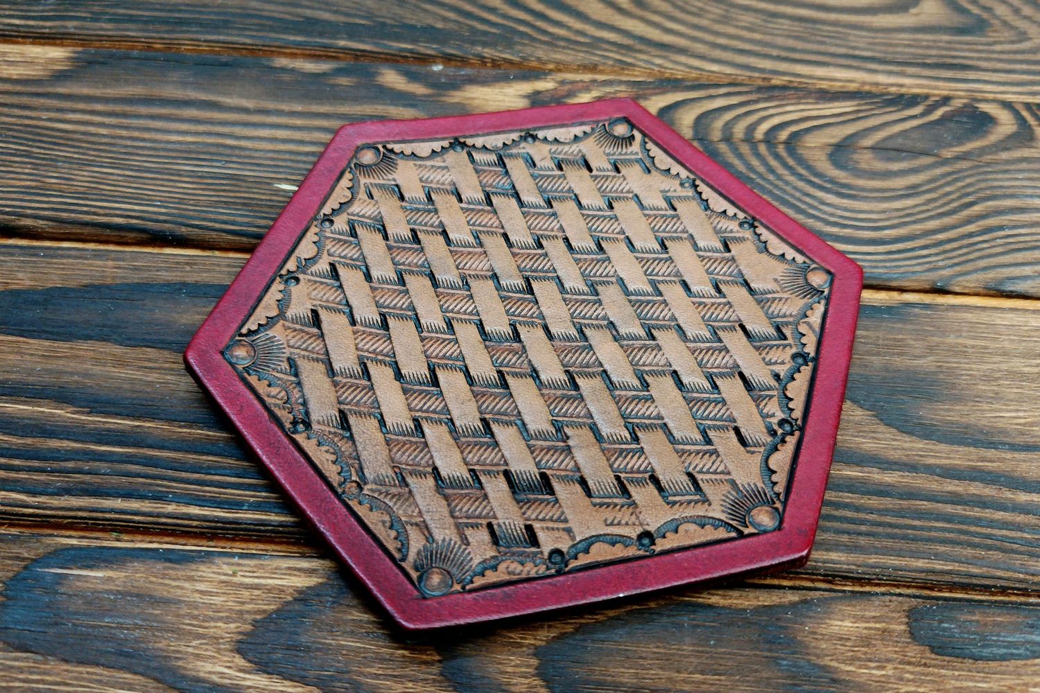 Podkładka skórzane pod kubek