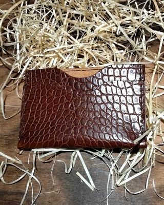 Portfel minimalistyczny Nanowallet jasny brąz jaszczurka