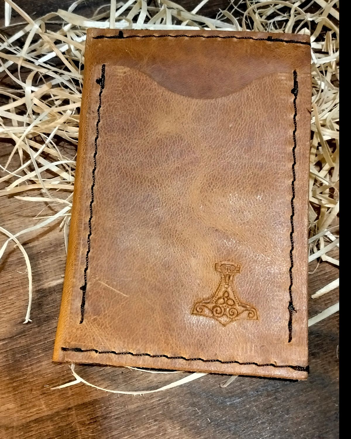 Portfel minimalistyczny Nanowallet jasny koniak Młot Thora