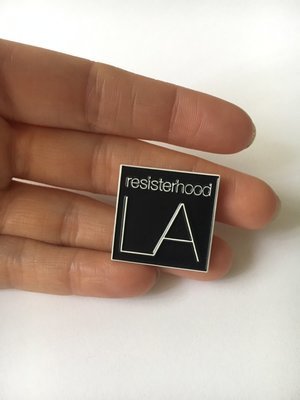 resisterhoodLA 1" enamel pin