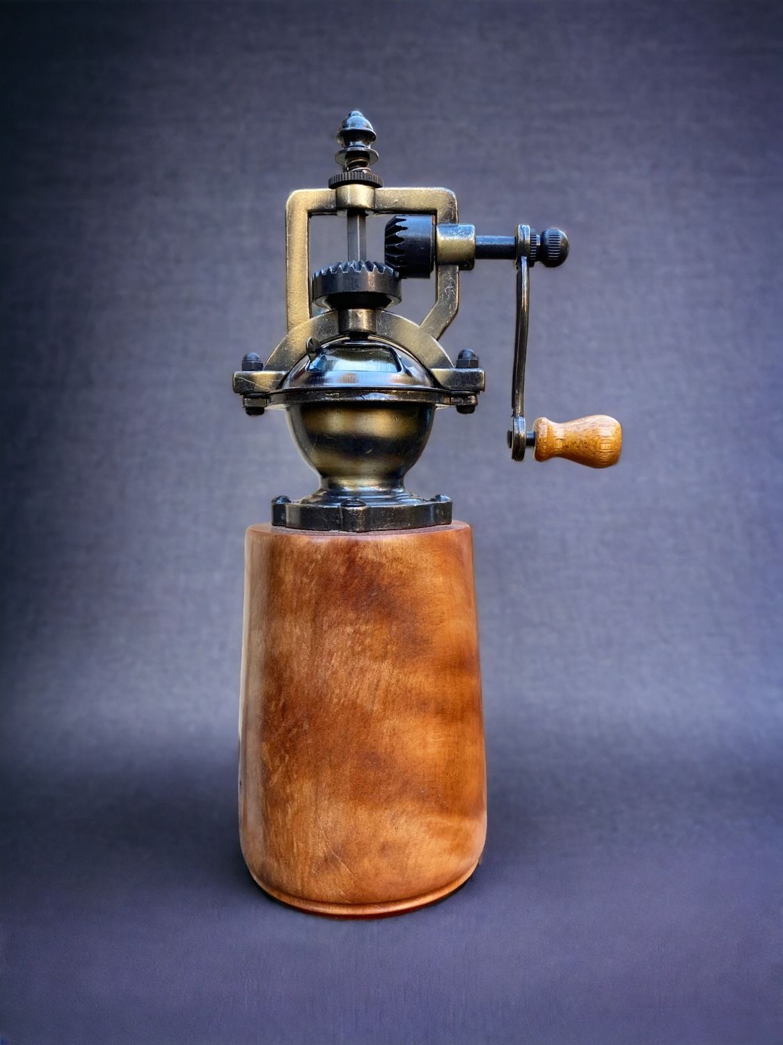 Antique Style Pepper Grinder: Padauk, Ash &amp; Acacia