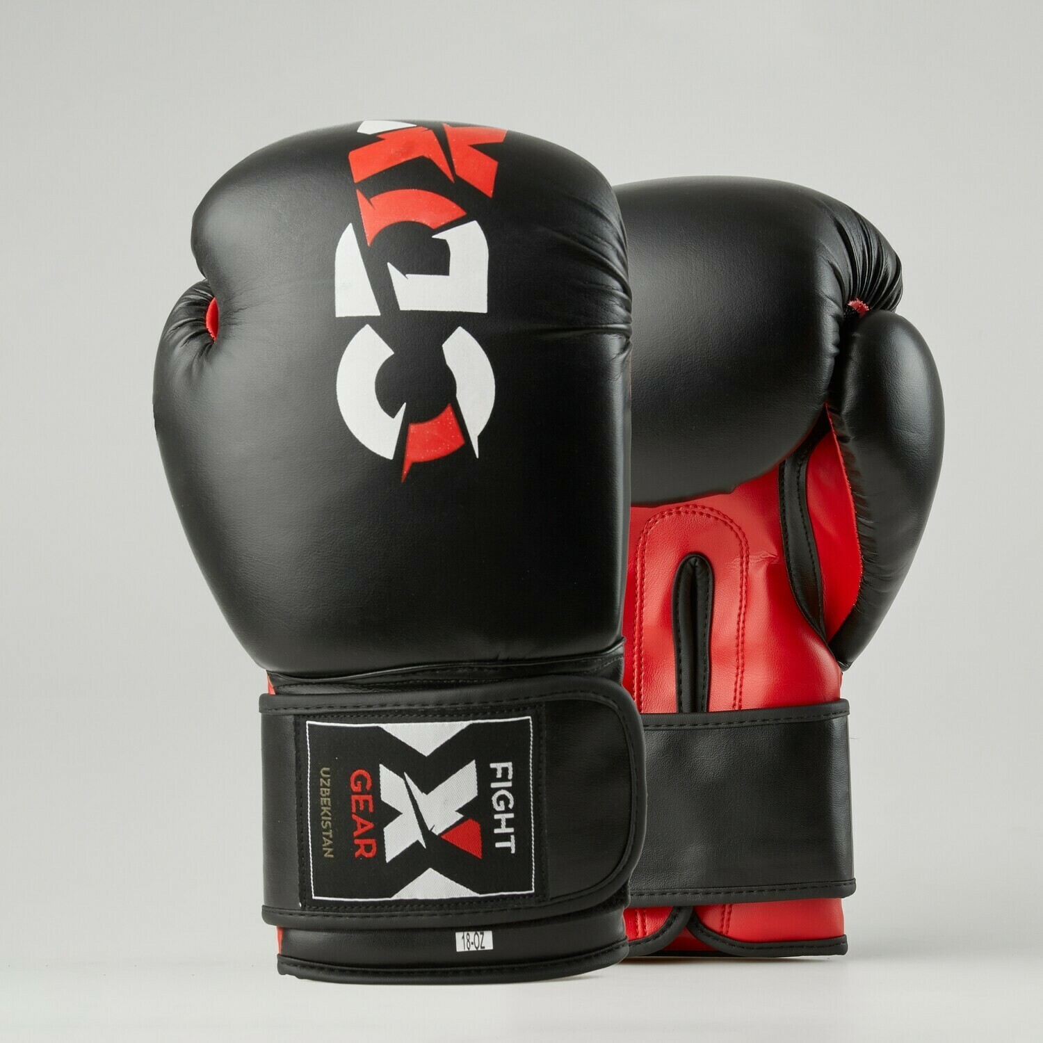 Боксерские перчатки из искусственной кожи "Rexin" черно-красные