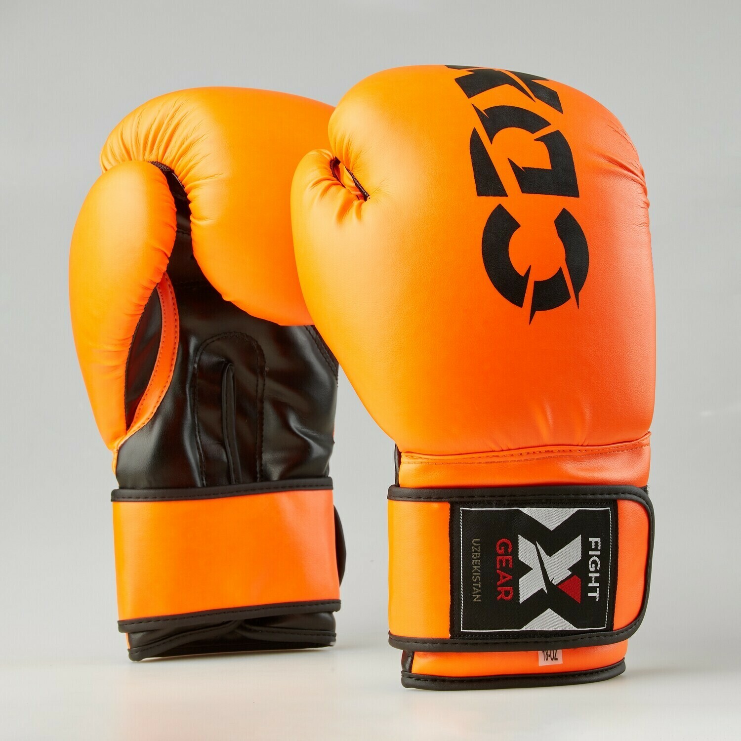 Боксерские перчатки из искусственной кожи "Rexin" оранжево-черные