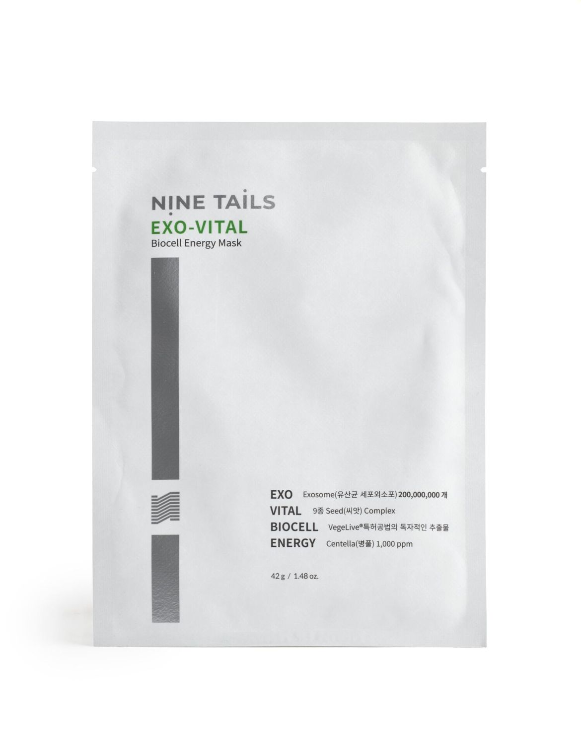 Nine Tails Exo-Vital Biocell Energy Mask – Maschera viso anti-age con Esosomi e 42 g di essenza (monouso)