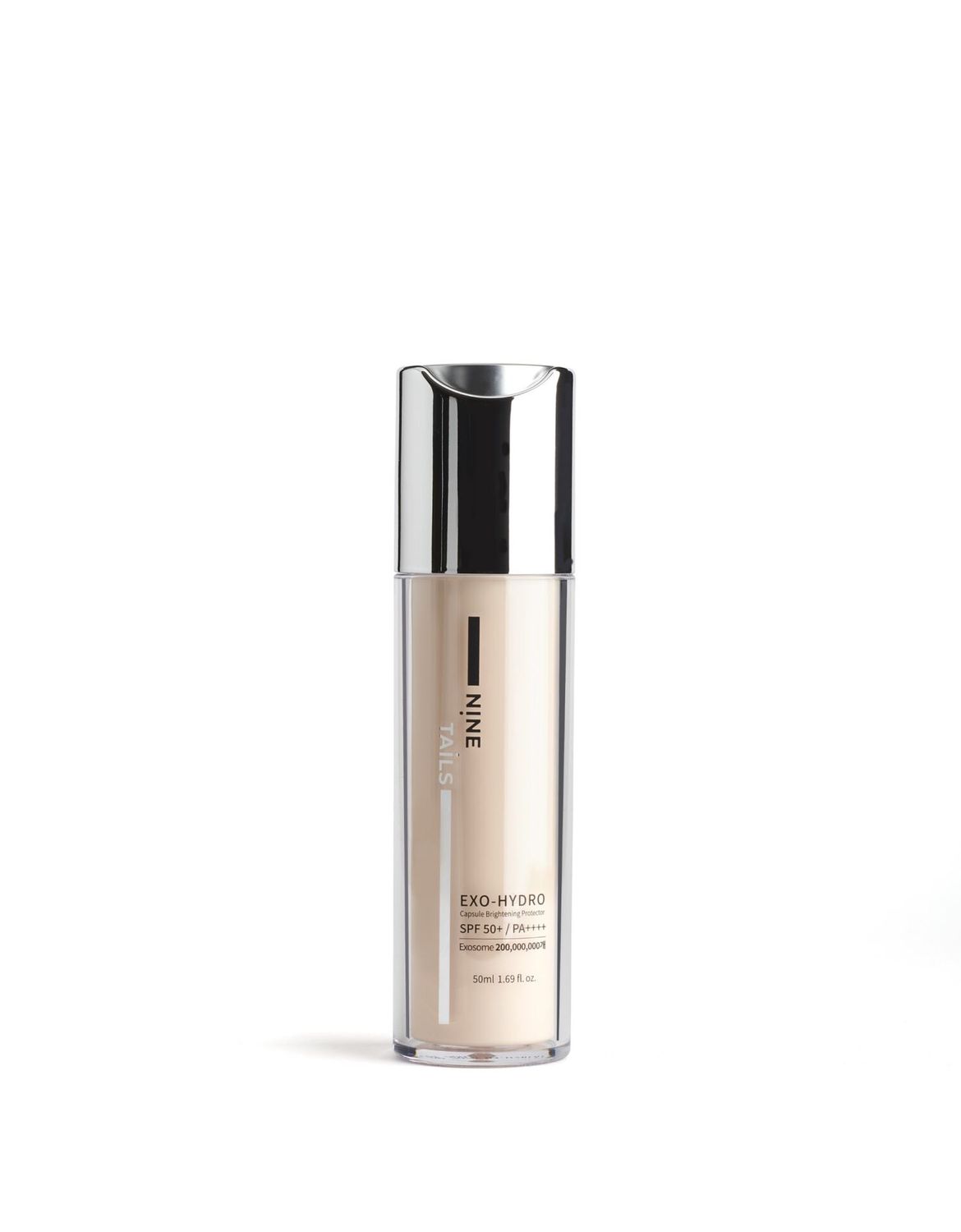 Nine Tails Exo-Hydro Capsule Brightening Protector SPF 50+ PA++++ – Crema solare viso minerale illuminante con Esosomi (50 ml)