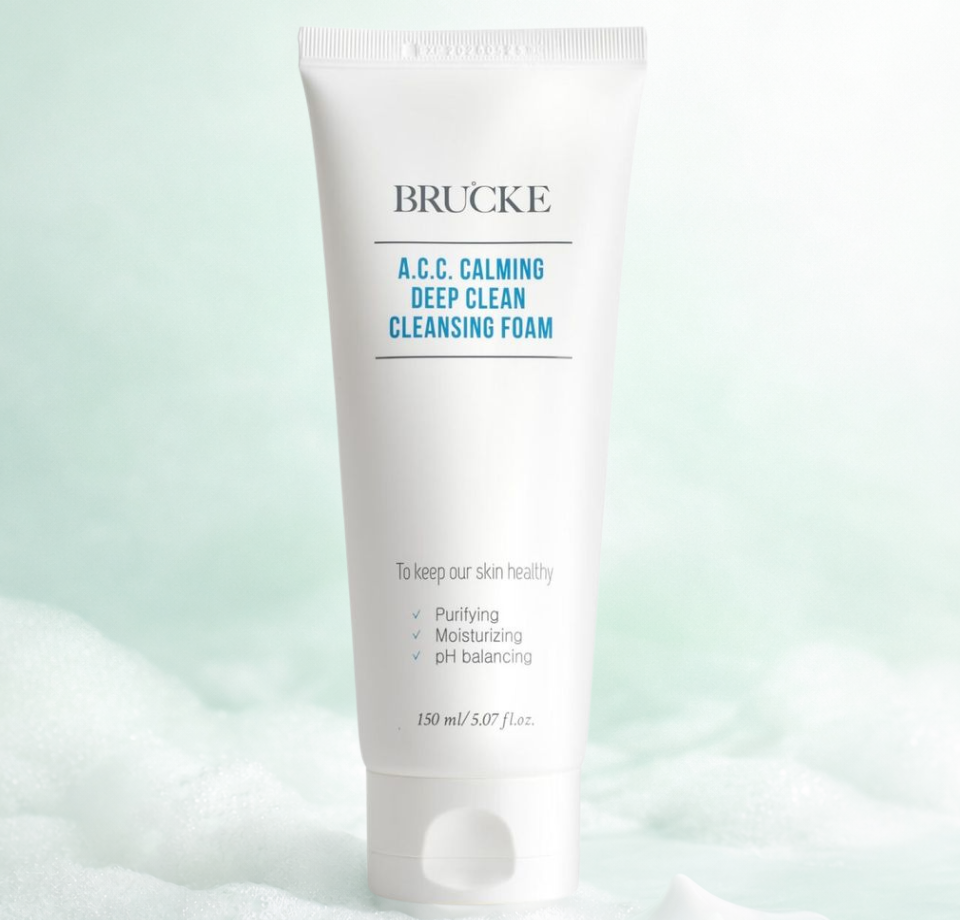 Brucke A.C.C. Calming Deep Clean Cleansing Foam – Detergente viso delicato riequilibrante pH (150 ml)