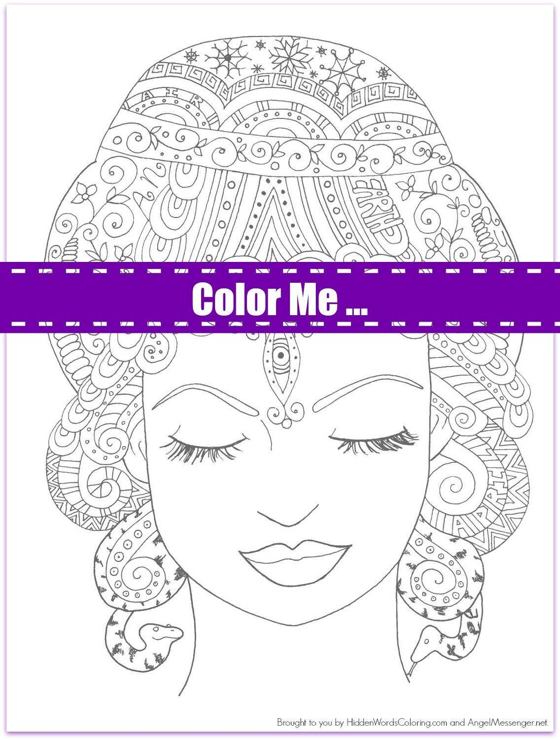 Gaia Earth Mother Coloring Page
