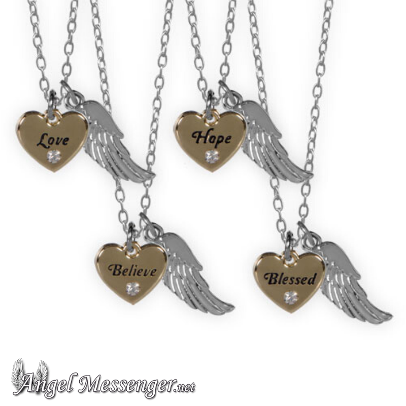 Guardian Angel Heart Necklaces