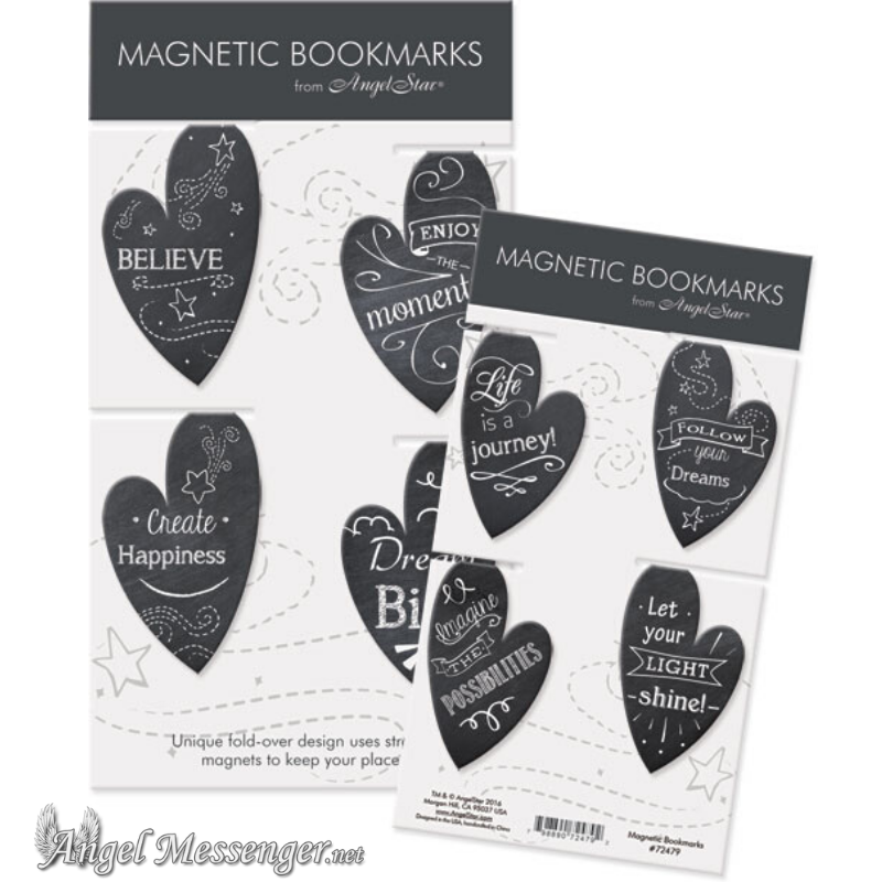 Heart Chalkboard Magnetic Bookmarks
