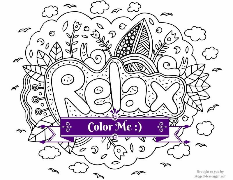 Relax Coloring Page