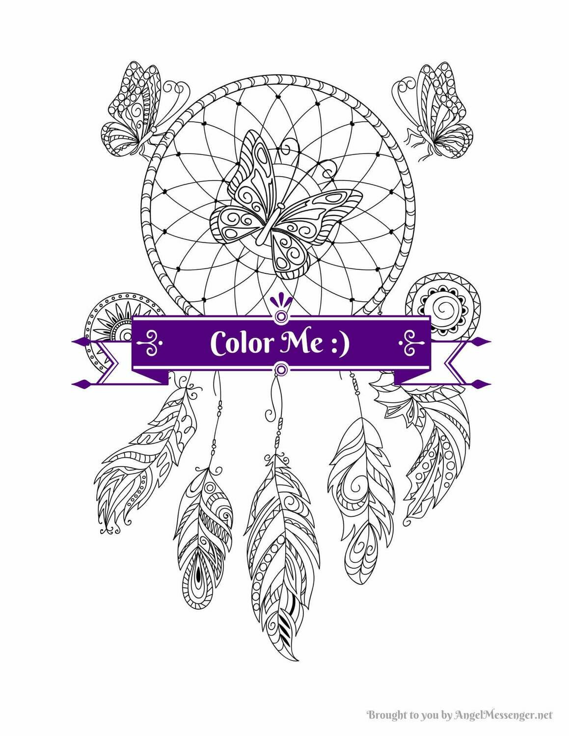 Butterfly Mandala Coloring Page