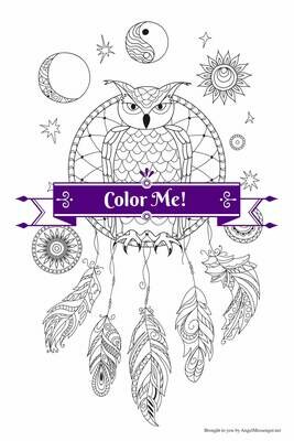 Owl Dream Catcher Coloring Page