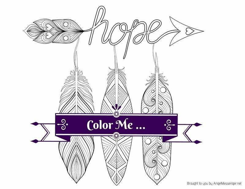 Feathers of Hope Coloring Page