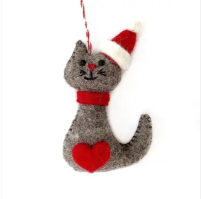Cat Felt Wool Ornament Cat Felt Wool Ornament
