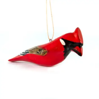 Cardinal Wood Bird Ornament Cardinal Wood Bird Ornament