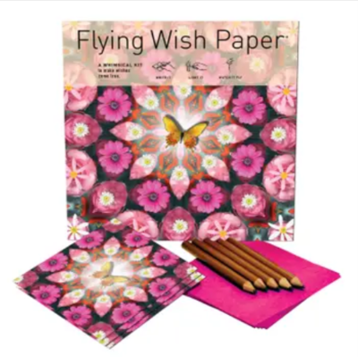 Pink Butterfly Flying Wish Paper (50 Wishes!)