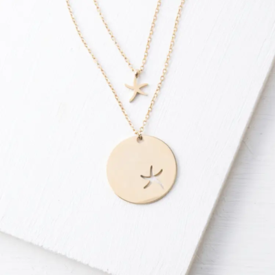 Community Gold Starfish Pendant Necklace Set Community Gold Starfish Pendant Necklace Set