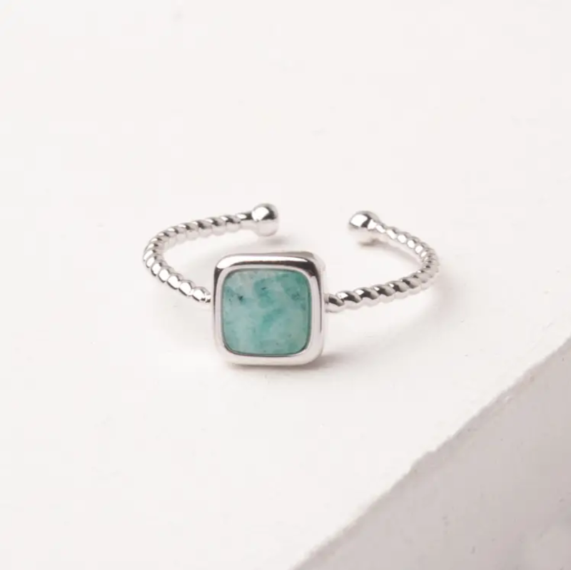 Gianna Silver &amp; Amazonite Ring