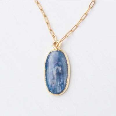 Kyanite Blue Pendant Necklace Kyanite Blue Pendant Necklace
