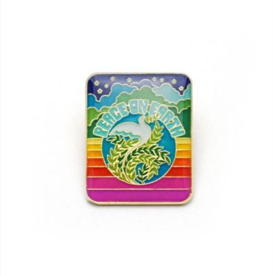 Peace On Earth Enamel Pin Peace On Earth Enamel Pin