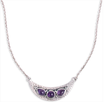 Luna Necklace (Silver & Amethyst) Luna Necklace (Silver & Amethyst)