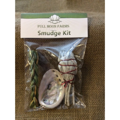 Mini Smudge Kit (White Sage, Sweetgrass & Abalone)