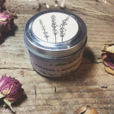 Lavender + Rosemary Travel Tin Candle