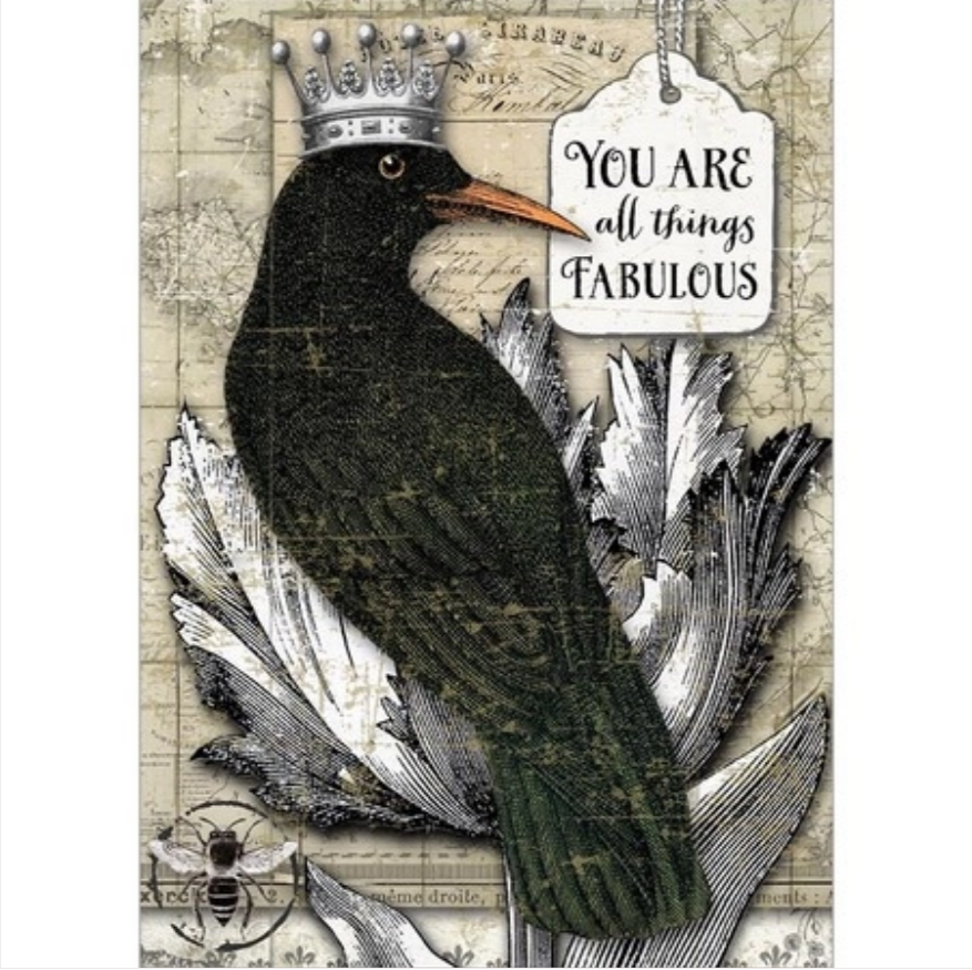 Fabulous Crow Greeting Card