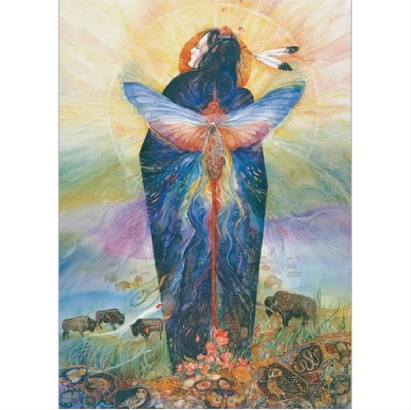 Prairie Sphinx Woman Greeting Card