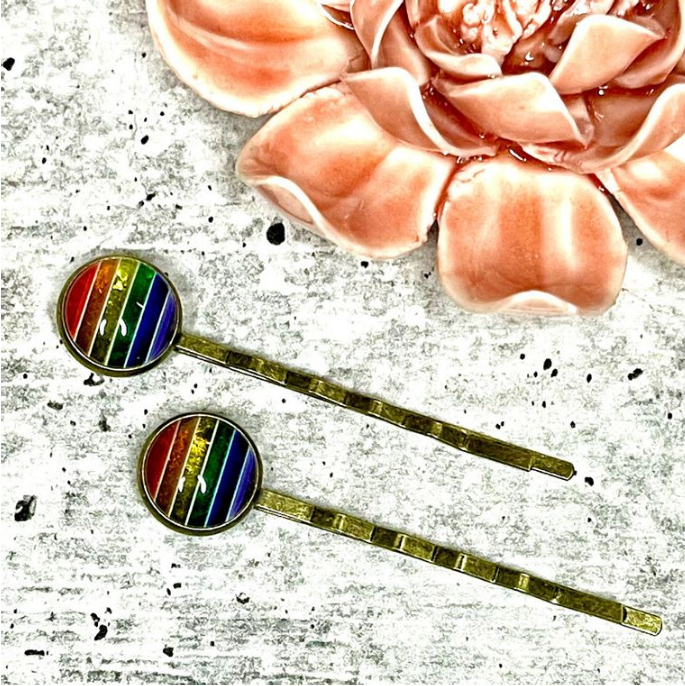 Rainbow Bobby Pins