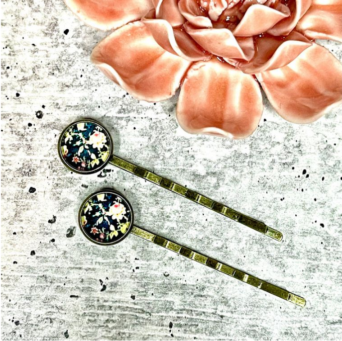 Vintage Floral Bobby Pins