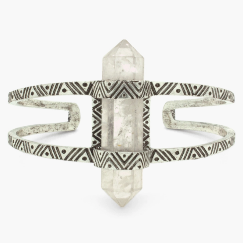Quartz Crystal Cuff Bracelet