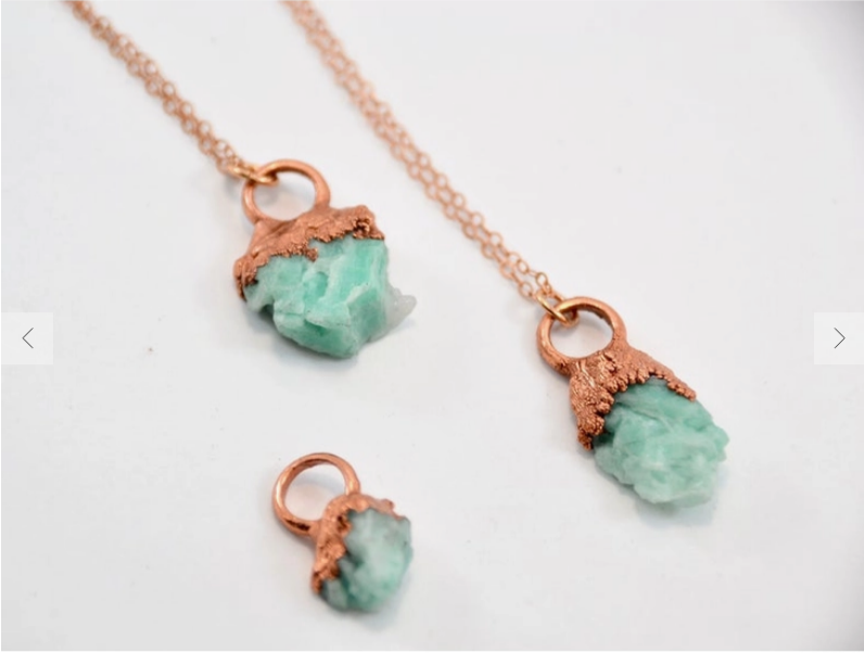 Copper Emerald Necklace