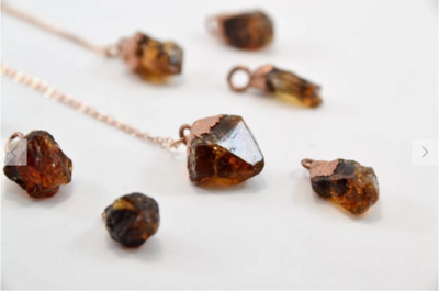 Copper Citrine Point Necklace Copper Citrine Point Necklace
