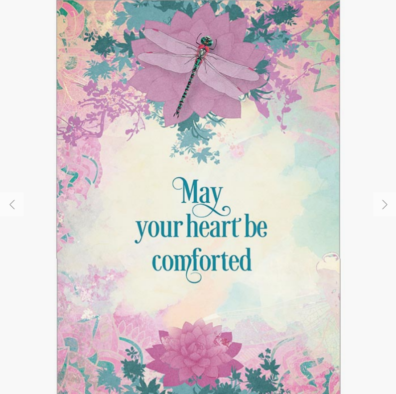 May Your Heart Be Comforted Dragonfly Greeting Card