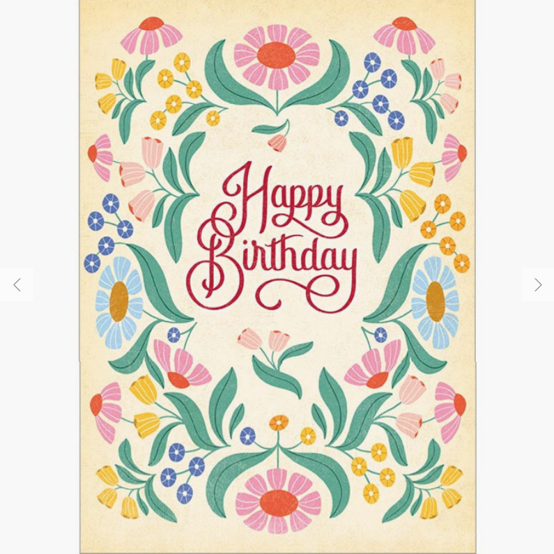Happy Birthday Flowers Greeting Card