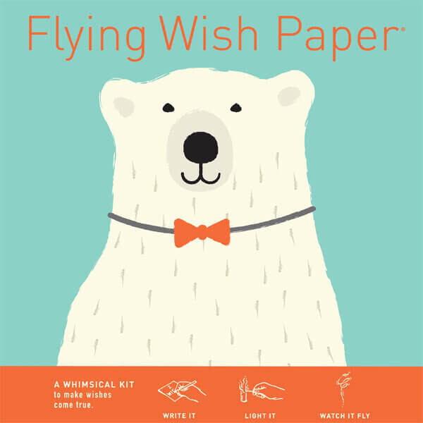 Polar Bear Formal Wear Flying Wish Paper