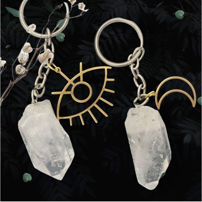 Quartz Crystal Key Chain