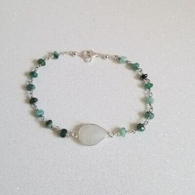 Emerald and Moonstone Bracelet