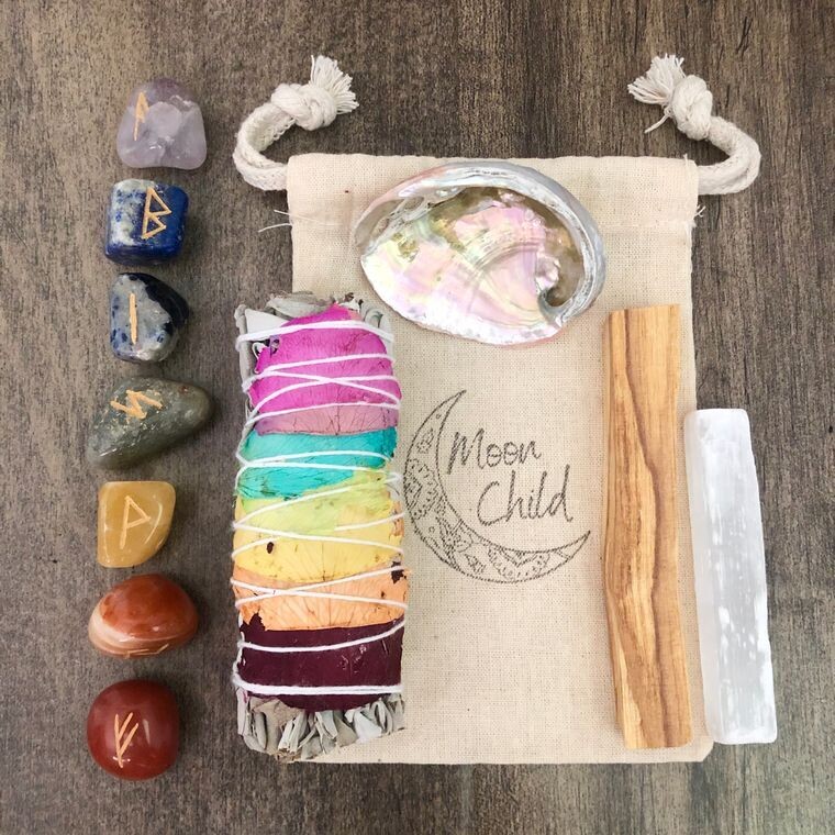 Chakra Smudging & Clearing Kit w/ Chakra Stones