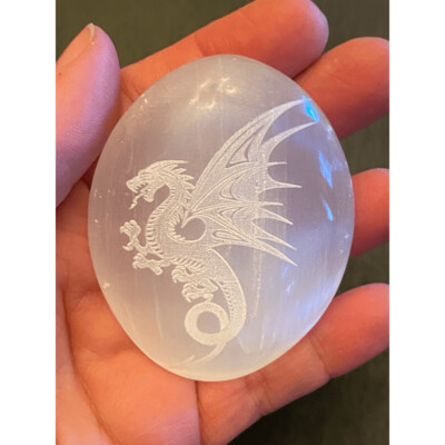 Engraved Selenite Dragon