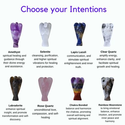 Mini Natural Stone Angel Figurines