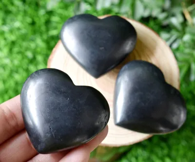 Large Puffy Stone Hearts
