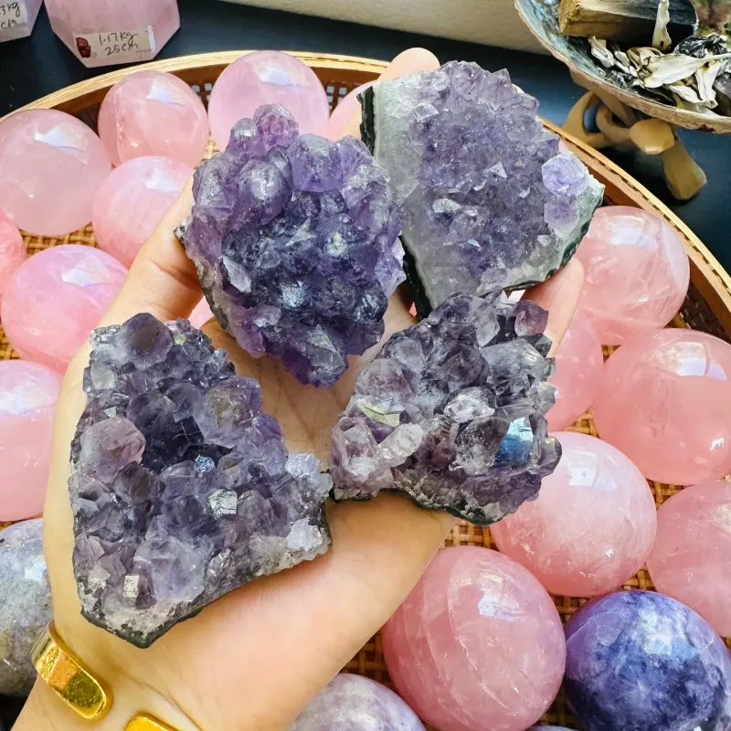 Natural Amethyst Crystal Cluster