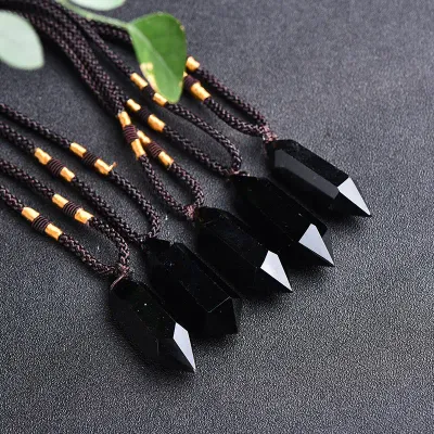Black Obsidian Pendant Necklace
