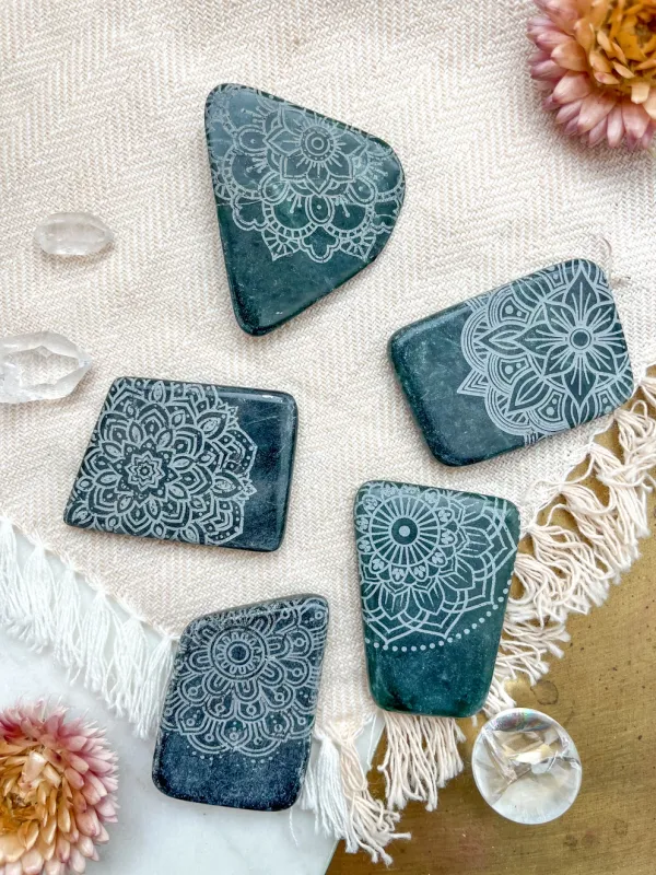 Etched Smooth Pocket Stones