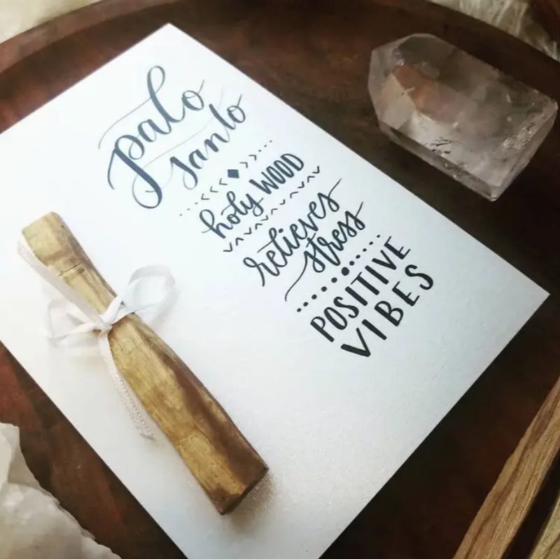 Sustainably Harvested Palo Santo (w/ Hand-lettered Card)