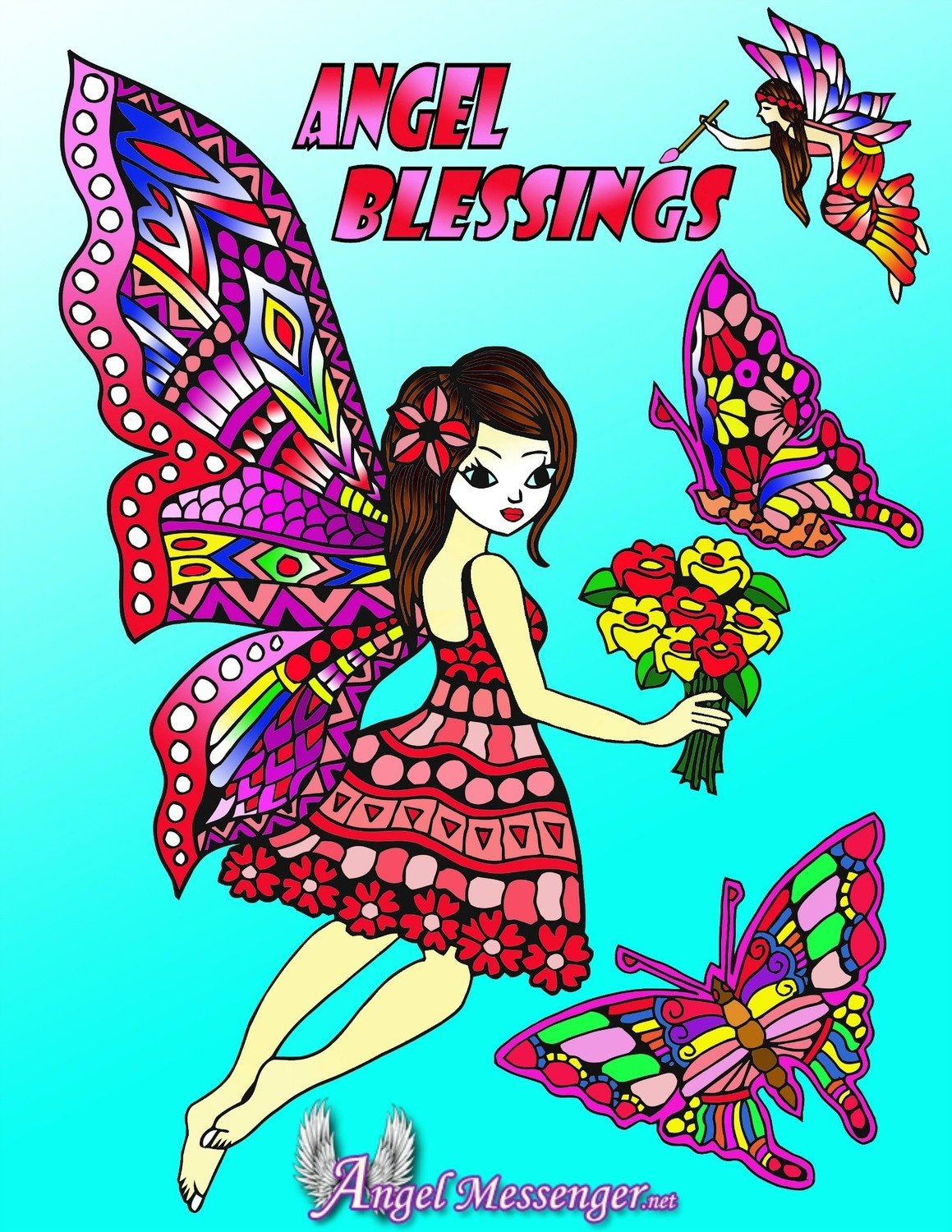 Angel Blesssings Coloring Page