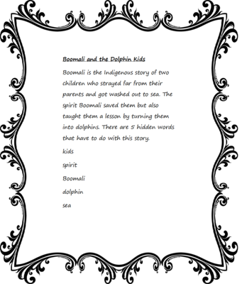 Boomali Dolphin Spirit Coloring Page
